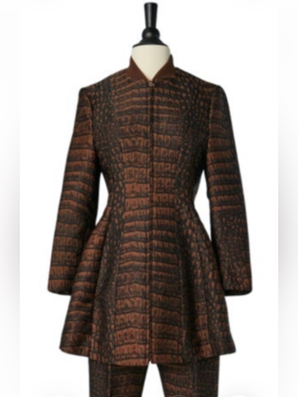 Stella McCartney Pre-own Brown Textured Fit-and-Flare Trench Coat